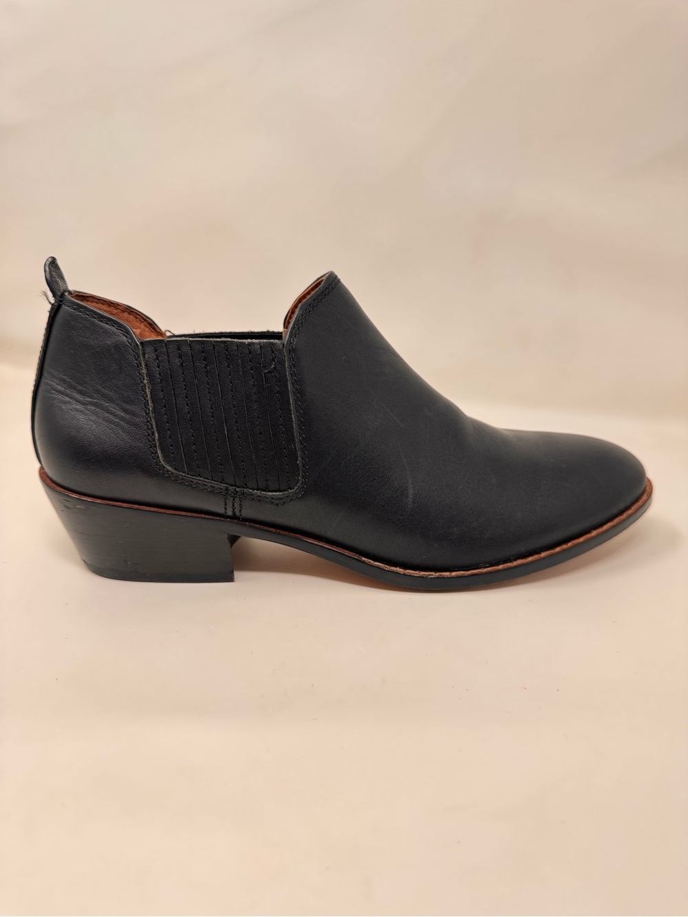 Coach Black Leather Slip-On Ankle Booties